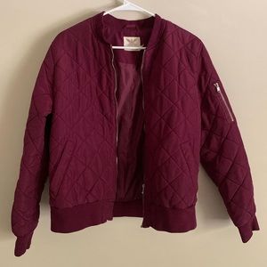 Maroon Puffer Jacket